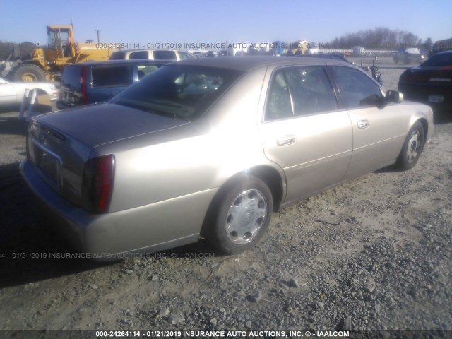 1G6KE57Y11U128067 - 2001 CADILLAC DEVILLE DHS GOLD photo 4