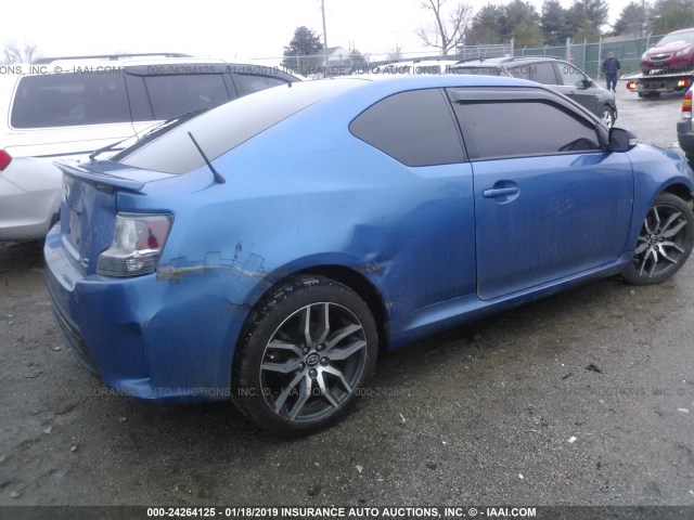 JTKJF5C74E3085383 - 2014 TOYOTA SCION TC BLUE photo 4