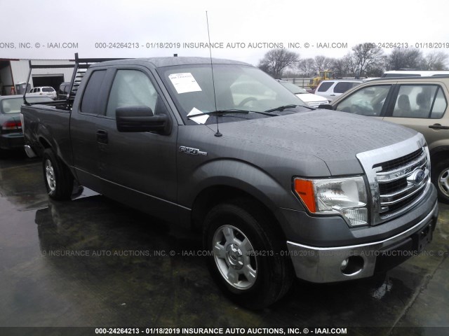 1FTEX1CM9DFD33354 - 2013 FORD F150 SUPER CAB GRAY photo 1