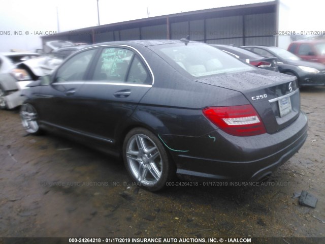 WDDGF4HB7DG089675 - 2013 MERCEDES-BENZ C 250 BLUE photo 3