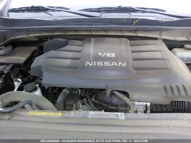 1N6AA1E56JN527585 - 2018 NISSAN TITAN SV/SL/PRO-4X/PLAT RES RED photo 10