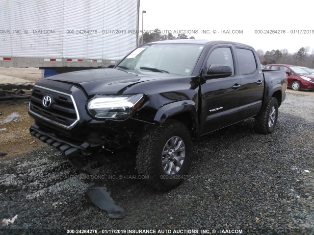 5TFAZ5CN8HX024872 - 2017 TOYOTA TACOMA DBL CAB/SR5/TRD SPORT/OR BLACK photo 2