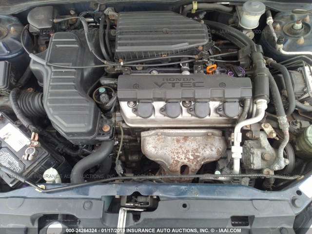 2HGES26732H556657 - 2002 HONDA CIVIC EX ლურჯი ფოტო 10