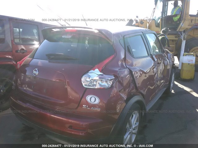 JN8AF5MV0BT017876 - 2011 NISSAN JUKE S/SV/SL RED photo 4