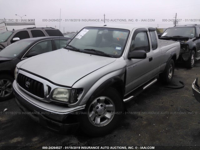 5TESN92N73Z174756 - 2003 TOYOTA TACOMA XTRACAB PRERUNNER GRAY photo 2