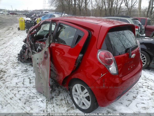 KL8CA6S91EC557068 - 2014 CHEVROLET SPARK LS RED photo 3