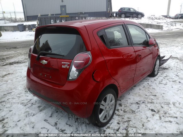 KL8CA6S91EC557068 - 2014 CHEVROLET SPARK LS RED photo 4