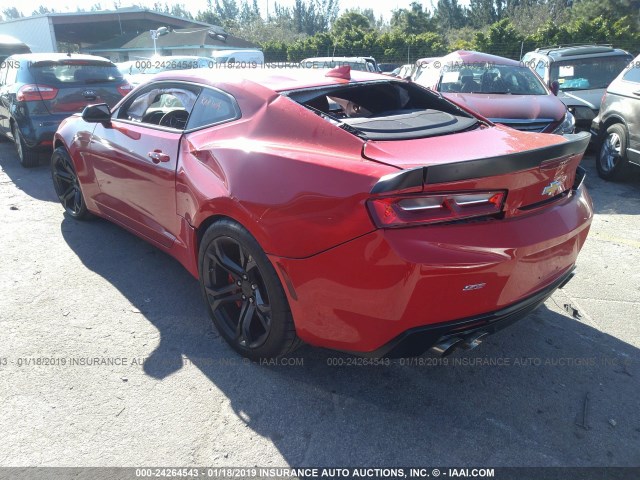 1G1FE1R7XJ0189803 - 2018 CHEVROLET CAMARO SS RED photo 3