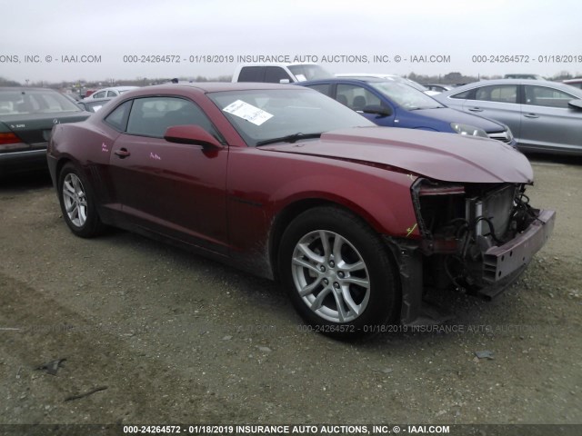 2G1FA1E34E9249200 - 2014 CHEVROLET CAMARO LS RED photo 1