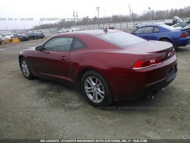 2G1FA1E34E9249200 - 2014 CHEVROLET CAMARO LS RED photo 3