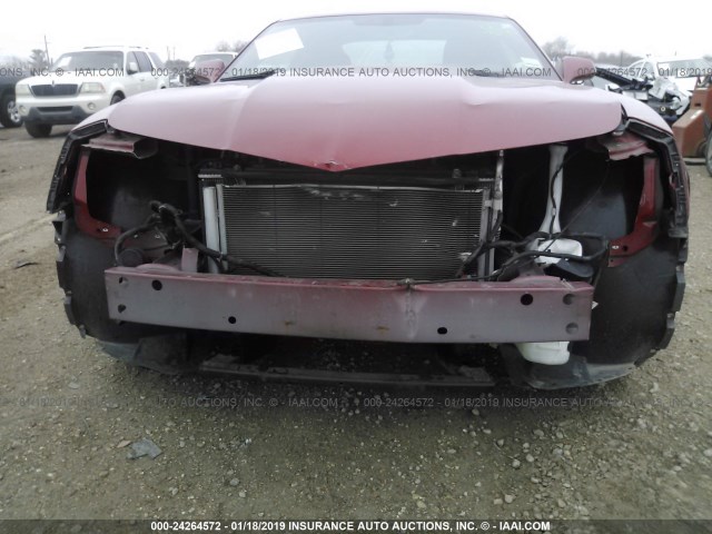 2G1FA1E34E9249200 - 2014 CHEVROLET CAMARO LS RED photo 6