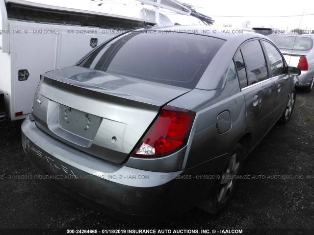 1G8AL55F07Z125246 - 2007 SATURN ION LEVEL 3 GRAY photo 4