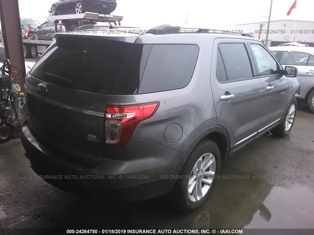 1FM5K8D84EGA43457 - 2014 FORD EXPLORER XLT GRAY photo 4