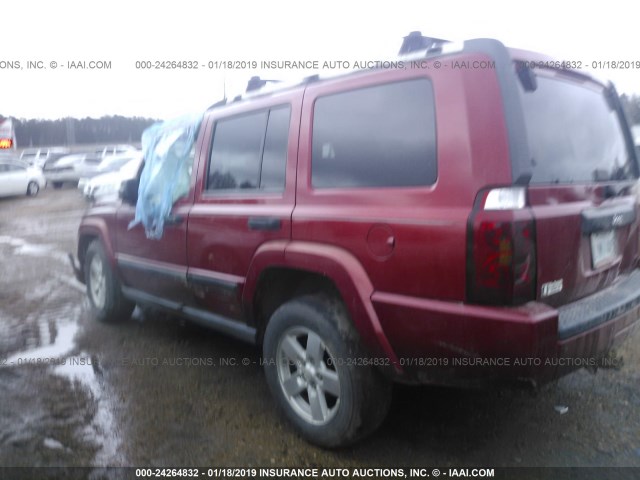 1J8HH48N46C189335 - 2006 JEEP COMMANDER RED photo 3