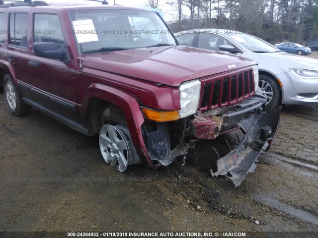 1J8HH48N46C189335 - 2006 JEEP COMMANDER RED photo 6