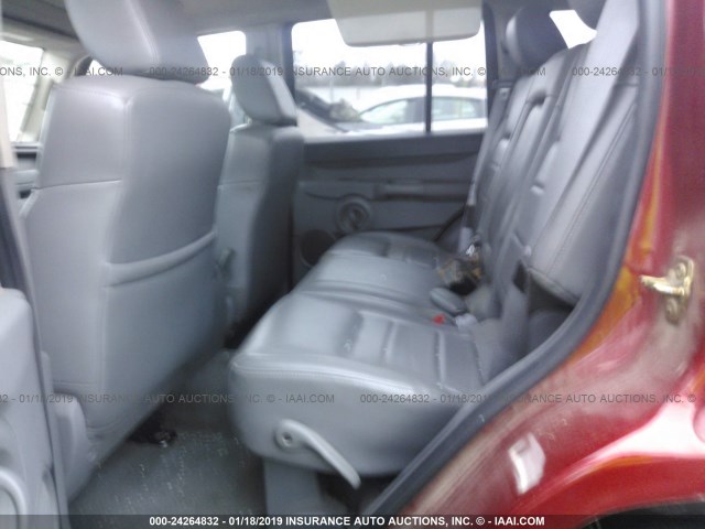 1J8HH48N46C189335 - 2006 JEEP COMMANDER RED photo 8