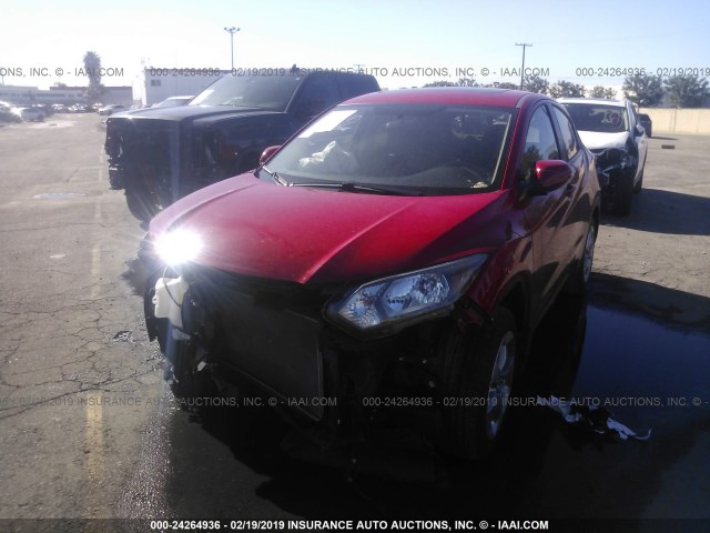 3CZRU5H59HM707173 - 2017 HONDA HR-V EX RED photo 2