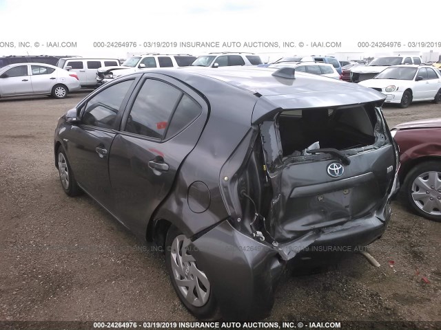 JTDKDTB31F1101671 - 2015 TOYOTA PRIUS C GRAY photo 3