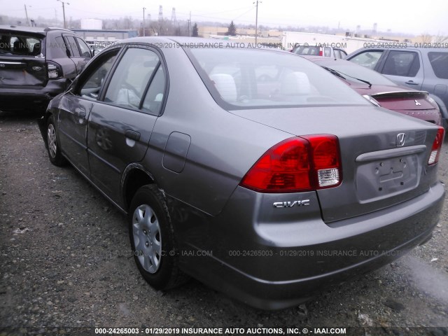 2HGES16315H623462 - 2005 HONDA CIVIC DX VP SILVER photo 3
