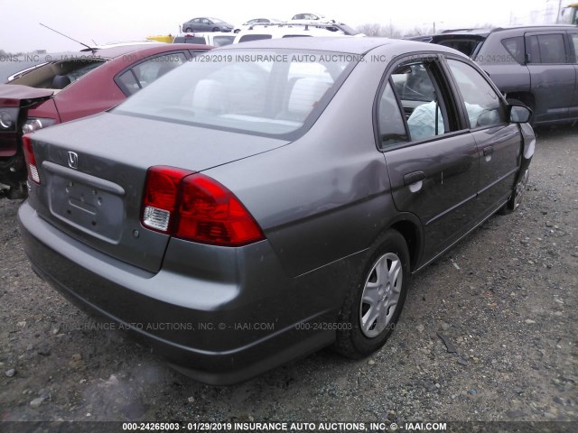 2HGES16315H623462 - 2005 HONDA CIVIC DX VP SILVER photo 4