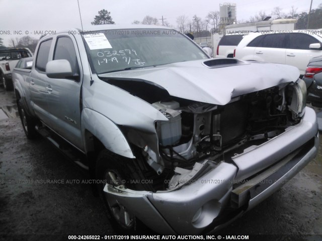 3TMMU4FN8BM032579 - 2011 TOYOTA TACOMA DOUBLE CAB LONG BED SILVER photo 1