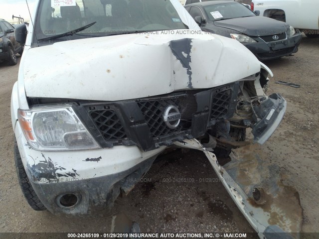 1N6AD0ER7EN744489 - 2014 NISSAN FRONTIER S/SV/SL/PRO-4X WHITE photo 6