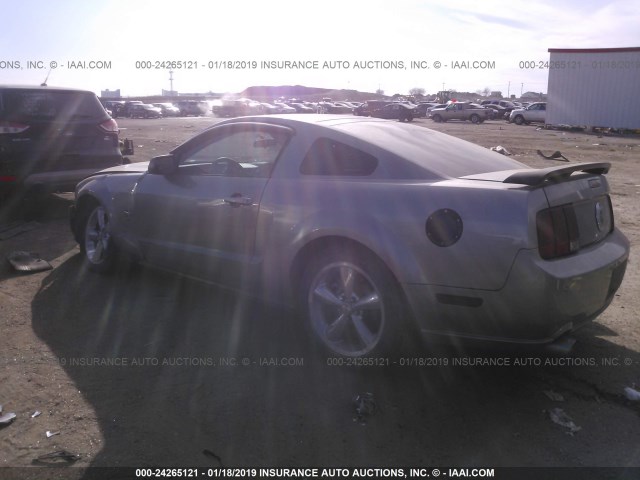 1ZVHT82H595103259 - 2009 FORD MUSTANG GT SILVER photo 3