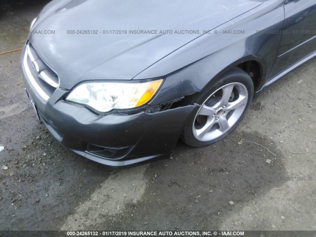 4S3BL616797216664 - 2009 SUBARU LEGACY 2.5I GRAY photo 6