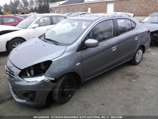 ML32F3FJ8HHF19051 - 2017 MITSUBISHI MIRAGE G4 ES ნაცრისფერი ფოტო 2