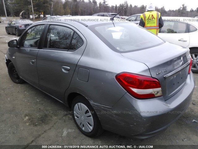 ML32F3FJ8HHF19051 - 2017 MITSUBISHI MIRAGE G4 ES ნაცრისფერი ფოტო 3