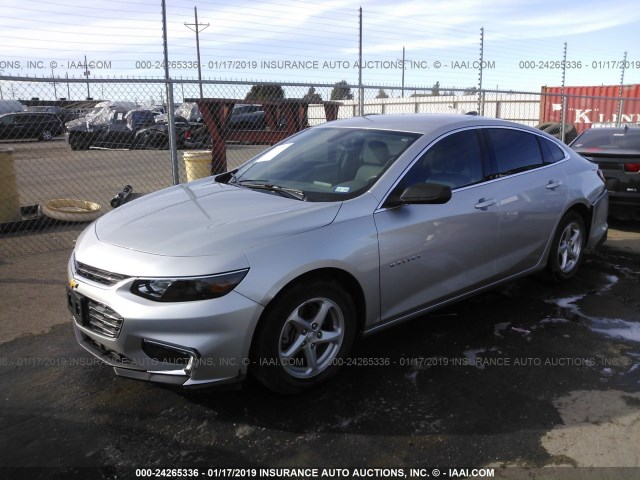 1G1ZB5ST9HF137722 - 2017 CHEVROLET MALIBU LS SILVER photo 2