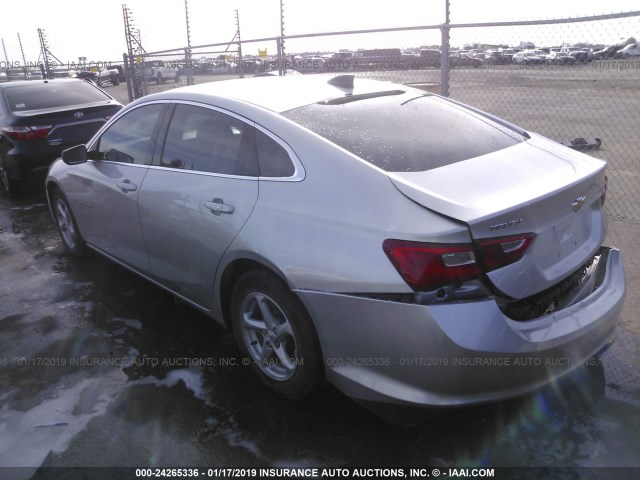 1G1ZB5ST9HF137722 - 2017 CHEVROLET MALIBU LS SILVER photo 3