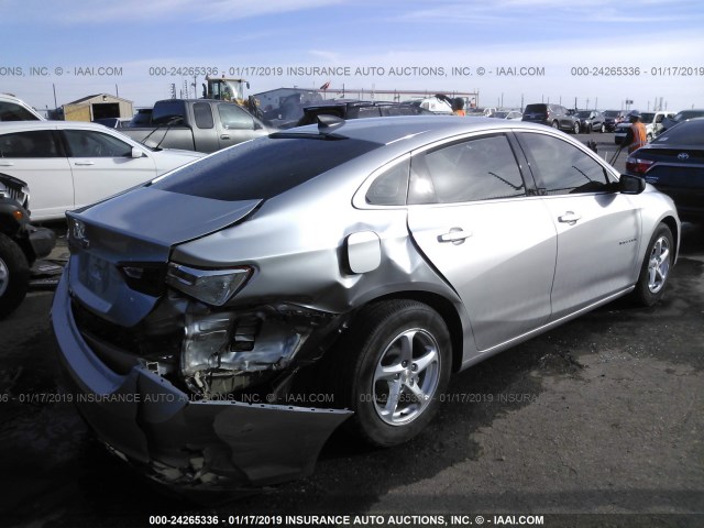 1G1ZB5ST9HF137722 - 2017 CHEVROLET MALIBU LS SILVER photo 4