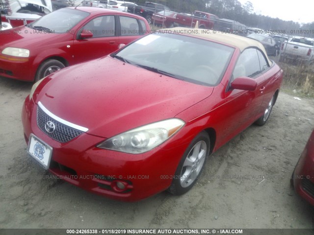 4T1FA38P77U118104 - 2007 TOYOTA CAMRY SOLARA SE/SLE RED photo 2