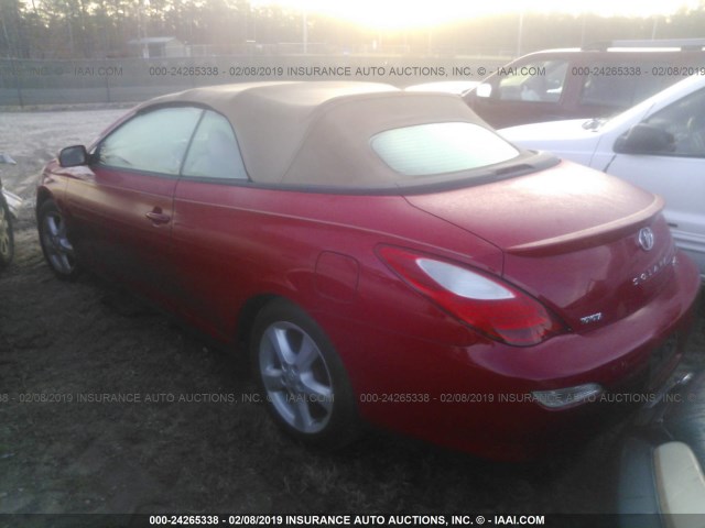 4T1FA38P77U118104 - 2007 TOYOTA CAMRY SOLARA SE/SLE RED photo 3