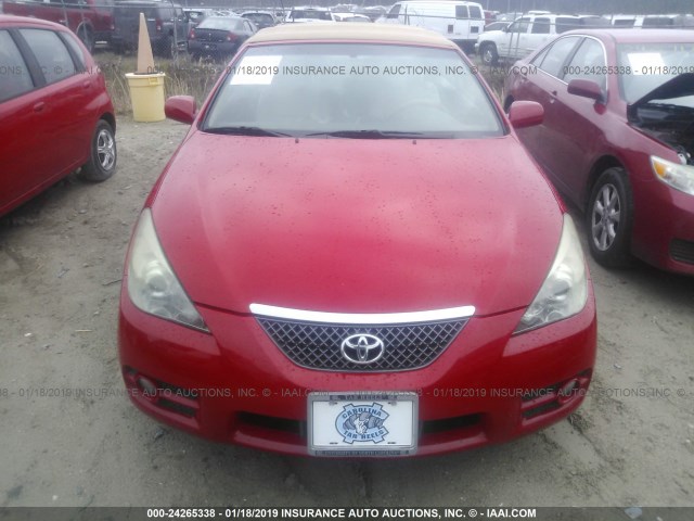 4T1FA38P77U118104 - 2007 TOYOTA CAMRY SOLARA SE/SLE RED photo 6