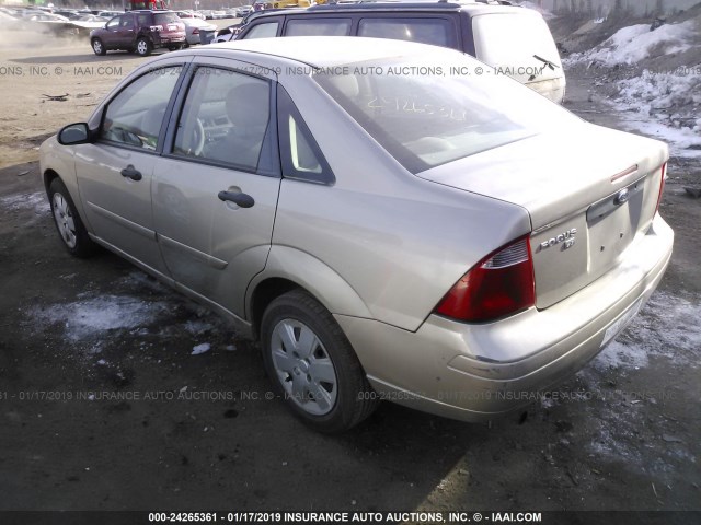 1FAHP34N47W311014 - 2007 FORD FOCUS ZX4/S/SE/SES GOLD photo 3