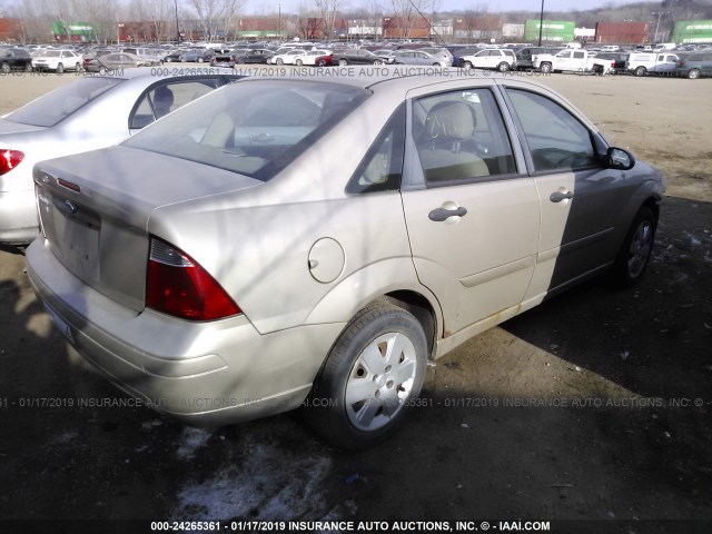 1FAHP34N47W311014 - 2007 FORD FOCUS ZX4/S/SE/SES GOLD photo 4