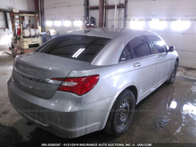 1C3CCBBB8DN509815 - 2013 CHRYSLER 200 TOURING SILVER photo 4