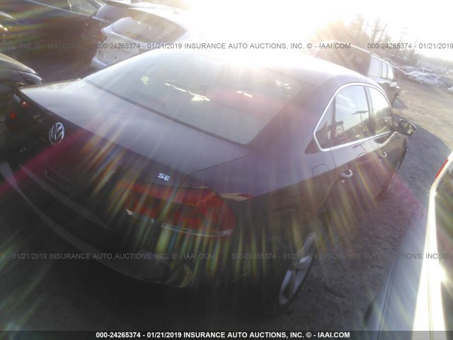 1VWBP7A30DC062263 - 2013 VOLKSWAGEN PASSAT SE MAROON photo 4