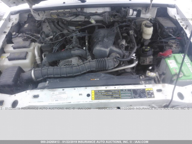 1FTYR11U58PA06699 - 2008 FORD RANGER WHITE photo 10