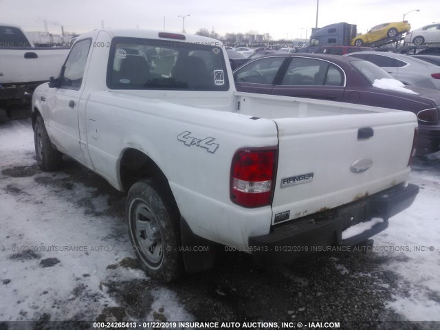 1FTYR11U58PA06699 - 2008 FORD RANGER WHITE photo 3