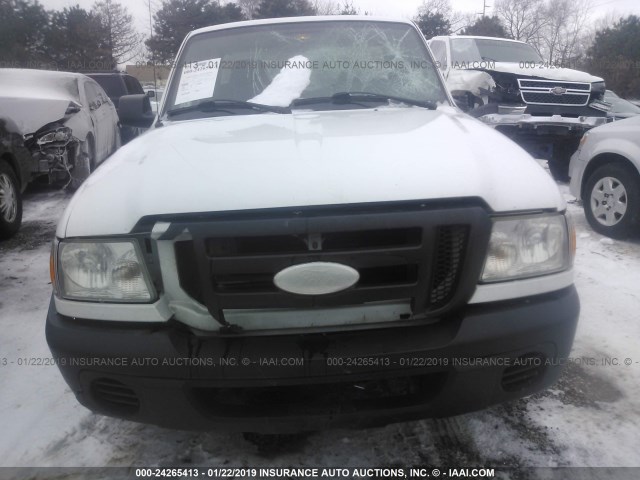 1FTYR11U58PA06699 - 2008 FORD RANGER WHITE photo 6