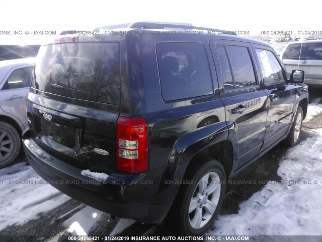 1C4NJRFBXFD176409 - 2015 JEEP PATRIOT LATITUDE BLACK photo 4