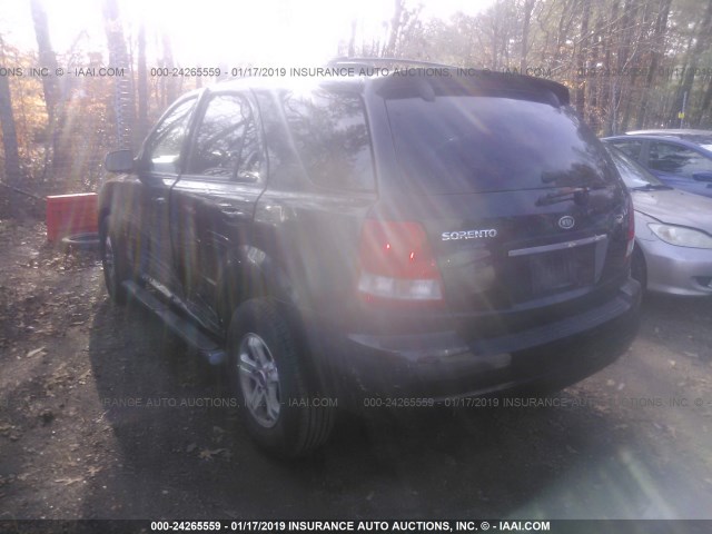 KNDJD733X55423668 - 2005 KIA SORENTO EX/LX BLACK photo 3