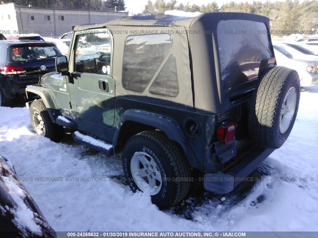 1J4FA49SX4P730251 - 2004 JEEP WRANGLER / TJ SPORT GREEN photo 3