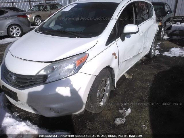 3N1CE2CP9EL379435 - 2014 NISSAN VERSA NOTE S/S PLUS/SV/SL WHITE photo 6