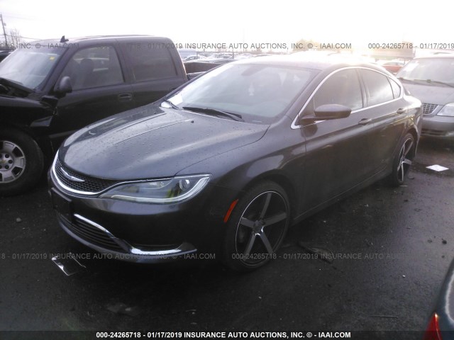 1C3CCCAB4FN621814 - 2015 CHRYSLER 200 LIMITED GRAY photo 2