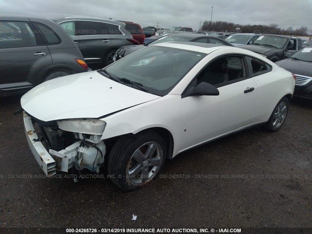 1G2ZH18N674278172 - 2007 PONTIAC G6 GT WHITE photo 2