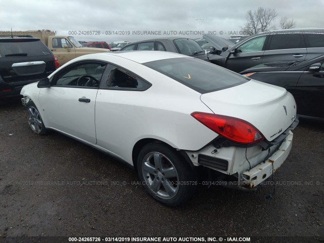 1G2ZH18N674278172 - 2007 PONTIAC G6 GT WHITE photo 3